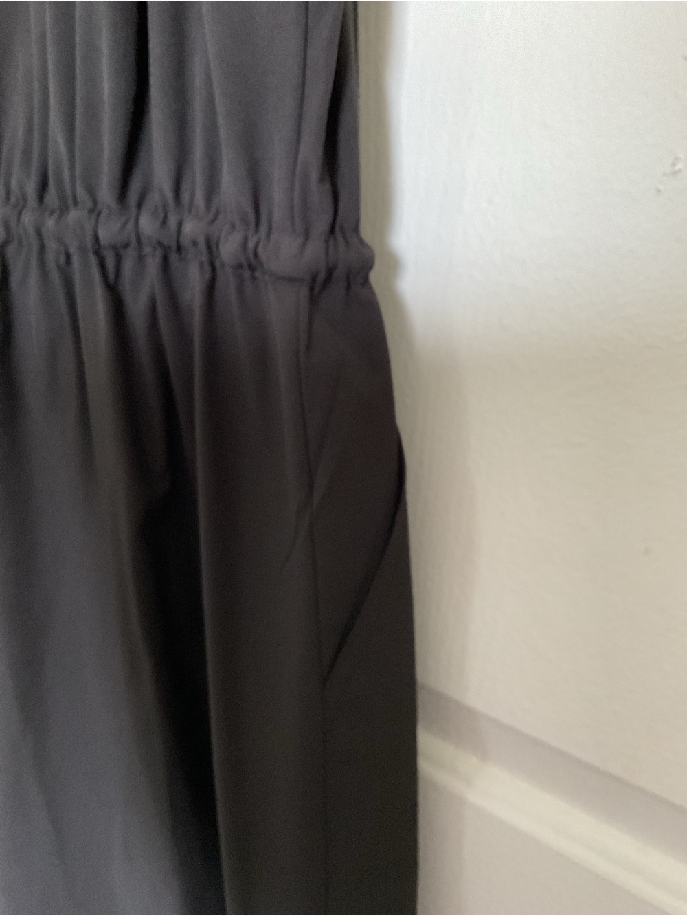 Calvin Klein Black Sleeveless Collared Drawstring Mini Dress - Picture 4 of 9